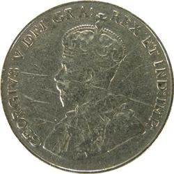Canada Five Cents 1925 VG, scratches