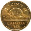 Image 2 : Canada 5 Cents 1942 Tombac ICCS MS-65