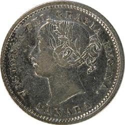 Canada Ten Cents 1870 Narrow 0, VF