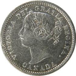 Canada Ten Cents 1870 Wide 0, VF