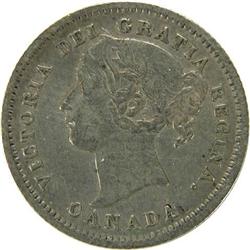 Canada Ten Cents 1871H VF cleaned