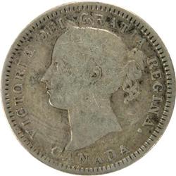 Canada Ten Cents 1883H, VG-Fine