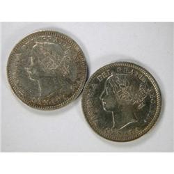 Canada Ten Cents 1890H & 1900, both VF