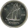 Image 2 : Canada Ten Cents 2000P, ICCS MS-65