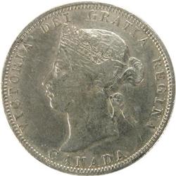 Canada 25 Cents 1880H Wide 0 ICCS VG-10