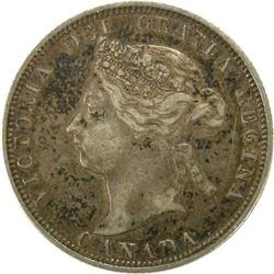 Canada 25 Cents 1883H, VF-EF