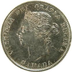 Canada 25 Cents 1888 Narrow 8s, EF-AU