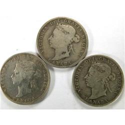 1893 G-VG. 1871 F, and 1894 VG-F