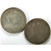 Image 1 : Canada 25 Cents 1902H and 1903, both VF