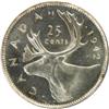 Image 2 : Canada 25 Cents 1942 ICCS MS-65