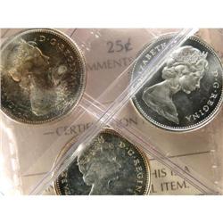 1966, 1967 and 1968 Si, all ICCS MS-65