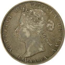 Canada Fifty Cents 1870 LCW, F-VF