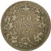 Image 2 : Canada Fifty Cents 1870 LCW, F-VF