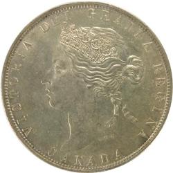 Canada Fifty Cents 1872H ICCS AU-58