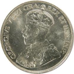 Canada Silver Dollar 1936 ICCS MS-64