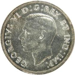 Canada Silver Dollar 1938 ICCS MS-63