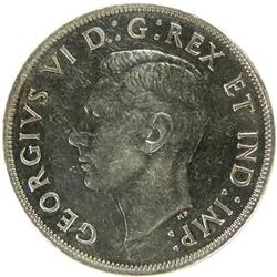 Canada Silver Dollar 1945 AU