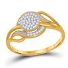 Image 1 : Round Diamond Cluster Ring 1/6 Cttw 10KT Yellow Gold