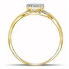 Image 2 : Round Diamond Cluster Ring 1/6 Cttw 10KT Yellow Gold