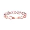 Image 1 : Round Diamond Twisted Stackable Band Ring 1/5 Cttw 10KT Rose Gold