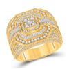 Image 1 : Baguette Diamond Cluster Ring 3 Cttw 14KT Yellow Gold