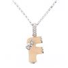 Image 1 : Natural 1.76 CTW Opal & Diamond Necklace 14K White Gold - REF-27W9H