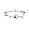 Image 1 : Natural 8.07 CTW Amethyst/CItrine/Garnet/Morganite/Topaz & Diamond Bracelet 18K White Gold - REF-144