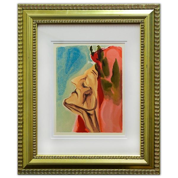 Salvador Dali- Original Color Woodcut on B.F.K. Rives Paper "Paradise 7"