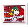Image 1 : Tom Everhart- Hand Pulled Original Lithograph "Low Fat Meal Over Santa Monica"