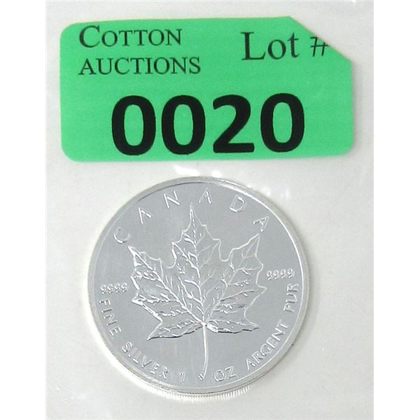 1 Oz .9999 Fine Silver 1989 Canada Maple Leaf Coin