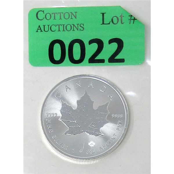 1 Oz .9999 Fine Silver 2020 Canada Maple Leaf Coin