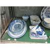 Image 2 : Shelf Lot of Vintage Delft and Other China