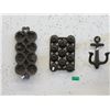 Image 1 : Cast Metal Wall Hook & 2 Cookie Moulds