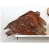 Image 1 : Large Carved Teak Root Big Horn Sheep Wall Art