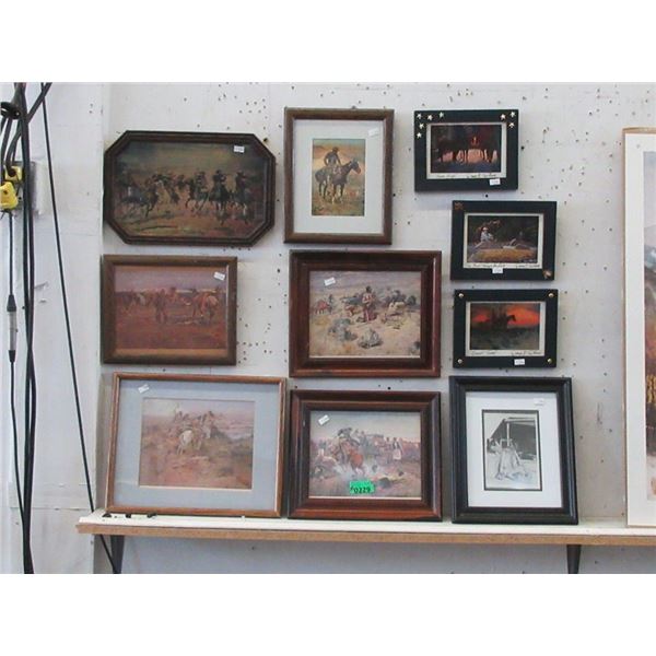 10 Framed Western Themed Prints