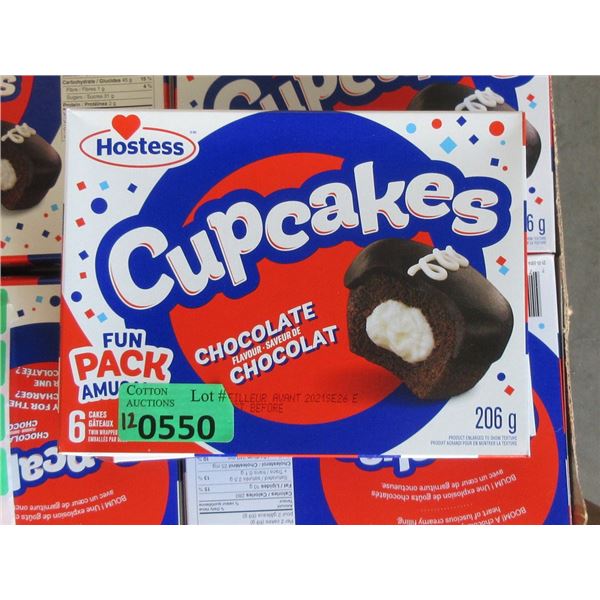 12 Boxes of 6 Hostess Cupcakes - BB: Sept 6/21