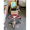 Image 1 : Radio Flyer Tricycle and Box of Metal Décor