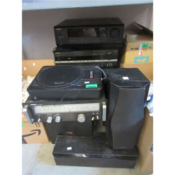 Stack of 9 Assorted Stereo Components