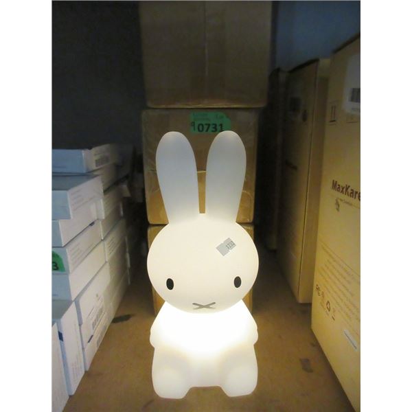 9 Battery Operated 11" Tall  LED Rabbit Lamps