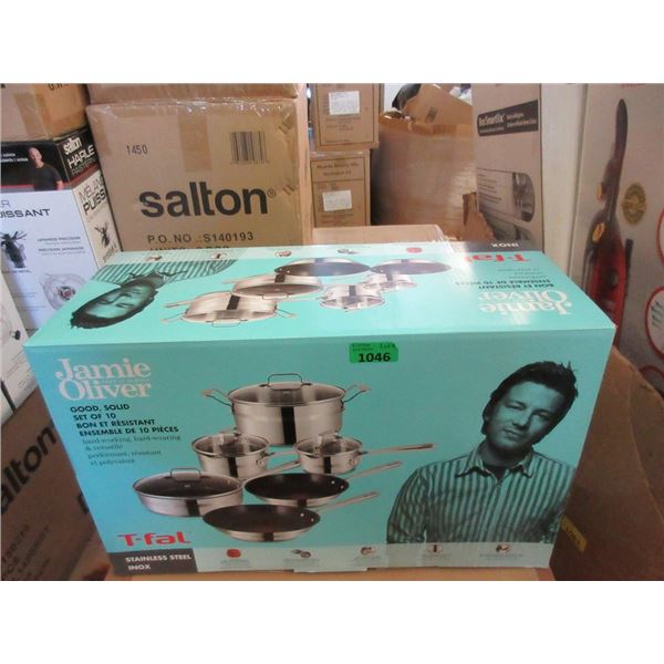 New Jamie Oliver T-Fal 10 Piece Cookware Set