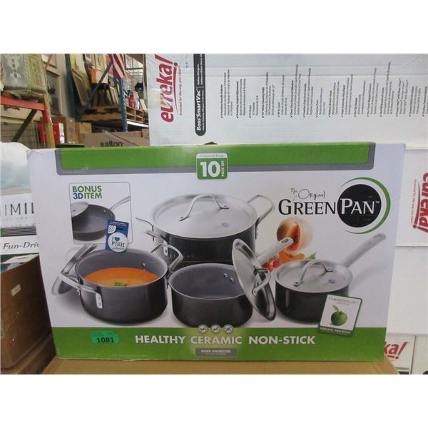 New 10 Piece Original Green Pan Cookware Set