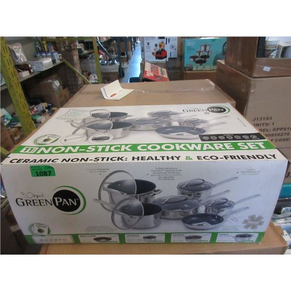 New 11 Piece Original Green Pan Cookware Set