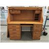 Image 1 : Large Roll Top Desk - 29" x 53" x 55" tall