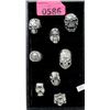 Image 1 : 8 New Metal Biker Skull Rings