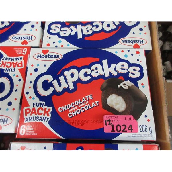 12 Boxes of 6 Hostess Cupcakes - BB: Sept 6/21