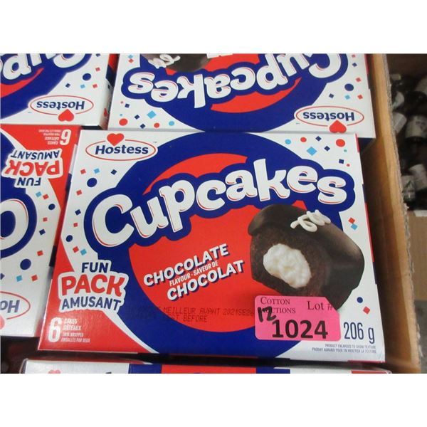 12 Boxes of 6 Hostess Cupcakes - BB: Sept 6/21