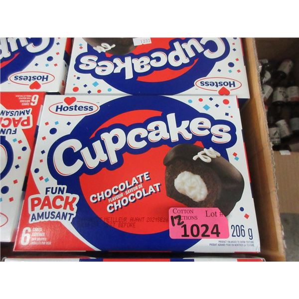 12 Boxes of 6 Hostess Cupcakes - BB: Sept 6/21