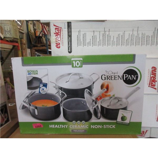 New 10 Piece Original Green Pan Cookware Set