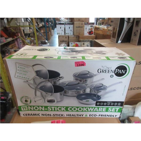 New 11 Piece Non-Stick Cookware Set