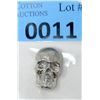 Image 1 : 1 Oz .9999 Fine Bismuth Skull Bar